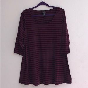 Stripped 3/4 sleeve maternity top